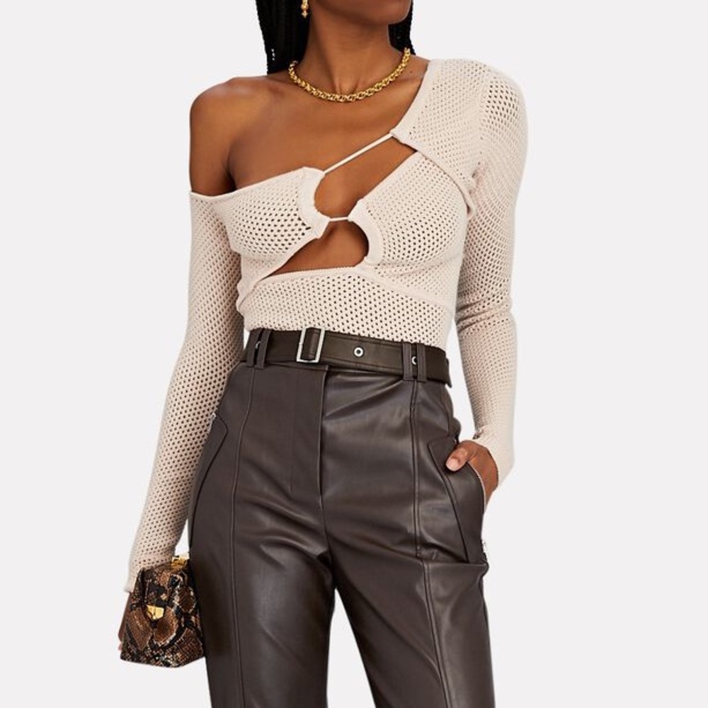 Ronny Kobo Flay One Shoulder Cut-out Longsleeve top